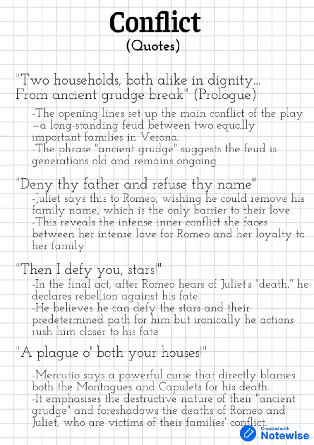 # Romeo and Juliet key
# themes
## Love
### Context
The play explores various forms of
love.
This includes the pure, impulsive love
bet