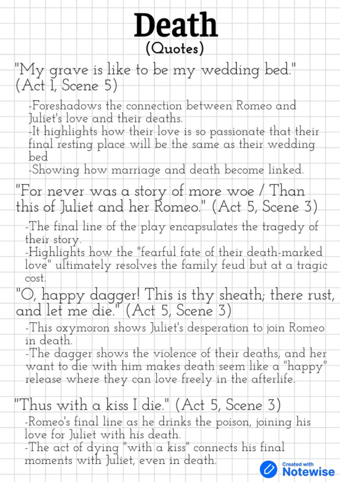 # Romeo and Juliet key
# themes
## Love
### Context
The play explores various forms of
love.
This includes the pure, impulsive love
bet