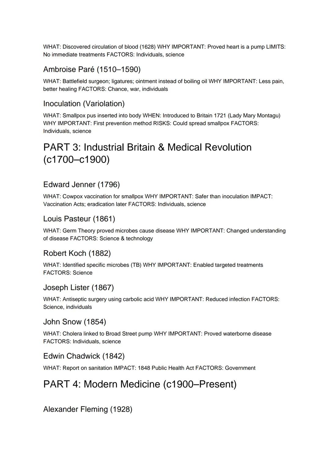 GCSE AQA History - Medicine in Britain
(c1000-Present) FULL Flashcard-Style Revision Notes
(Grade 9)
PART 1: Medieval Medicine (c1000-c1500