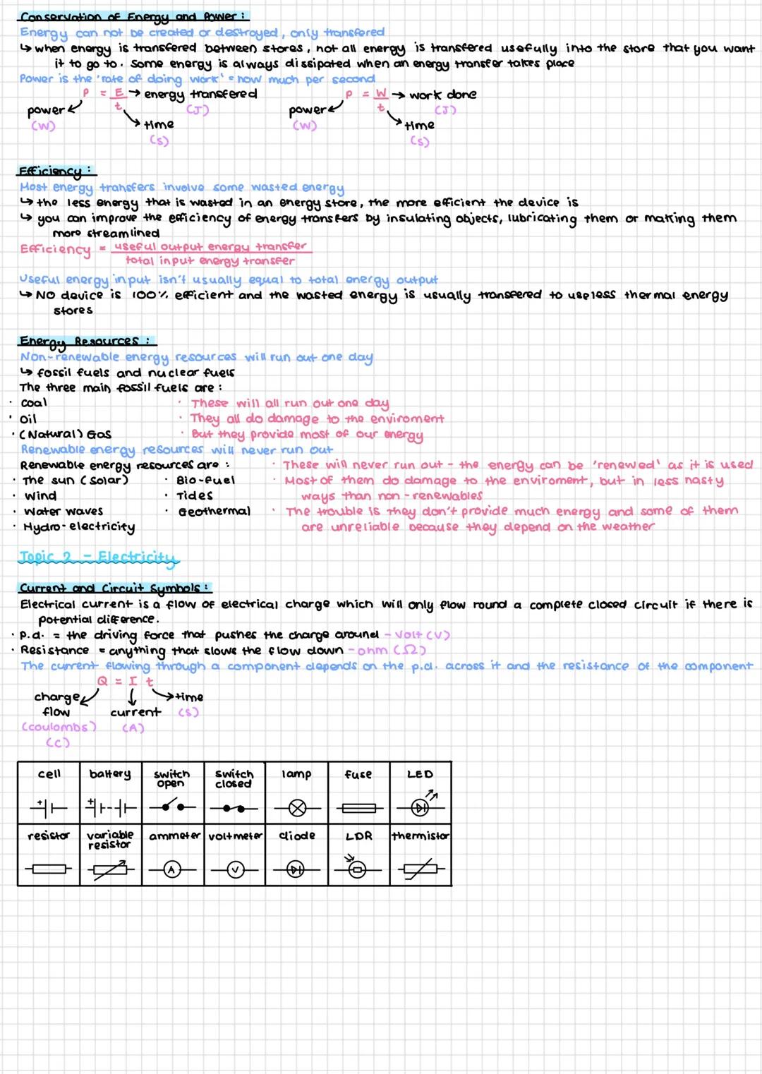 # PHYSICS PAPER)
Topic Energy
Energy Stores and Systems:
Energy Stores
* Thermal
* Kinetic
* Gravitational Potential
* Elastic Pot