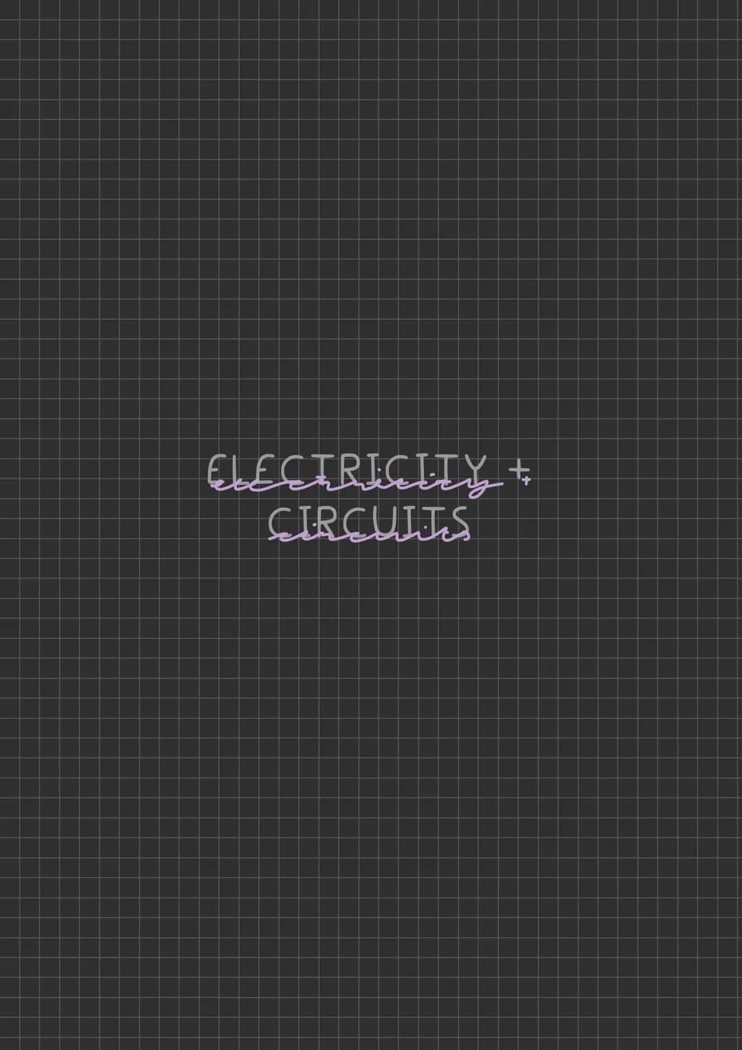 ELECTRICITY +
CIRCUITS # CURRENT AND CIRCUITS
Before we begin on the actual topic, here is some basic knowledge you must remember!
- Positiv
