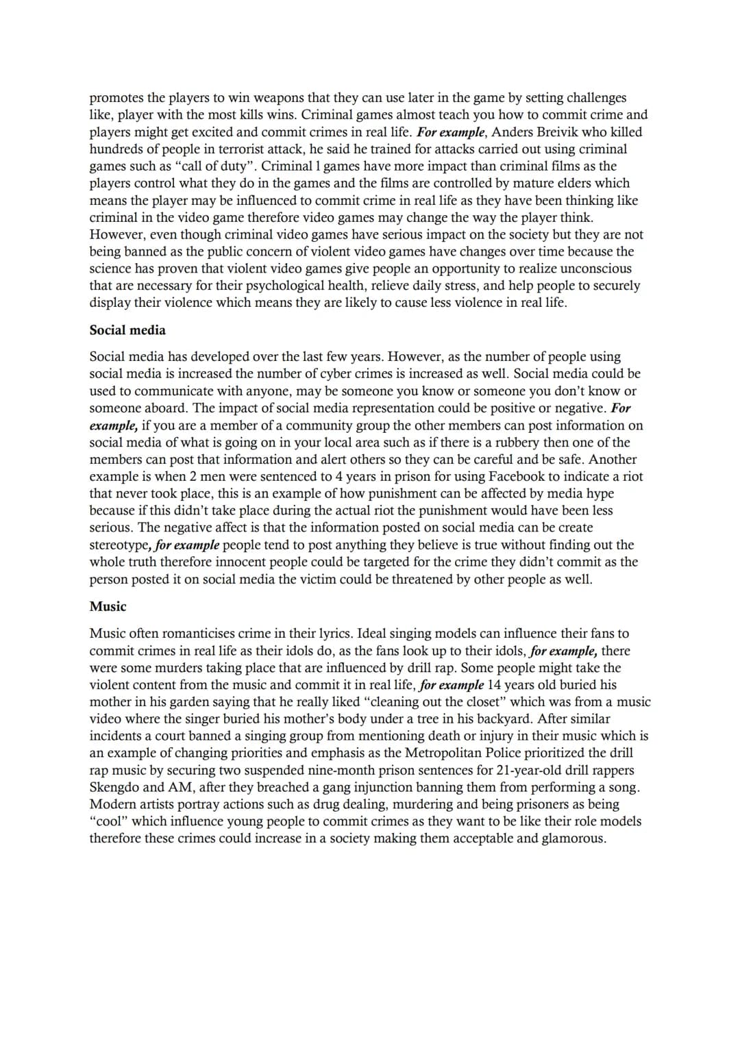 # Unit 1-1.4 describe the media representation of crime and 1.5 explain the impact of the media representation on the public perception of c