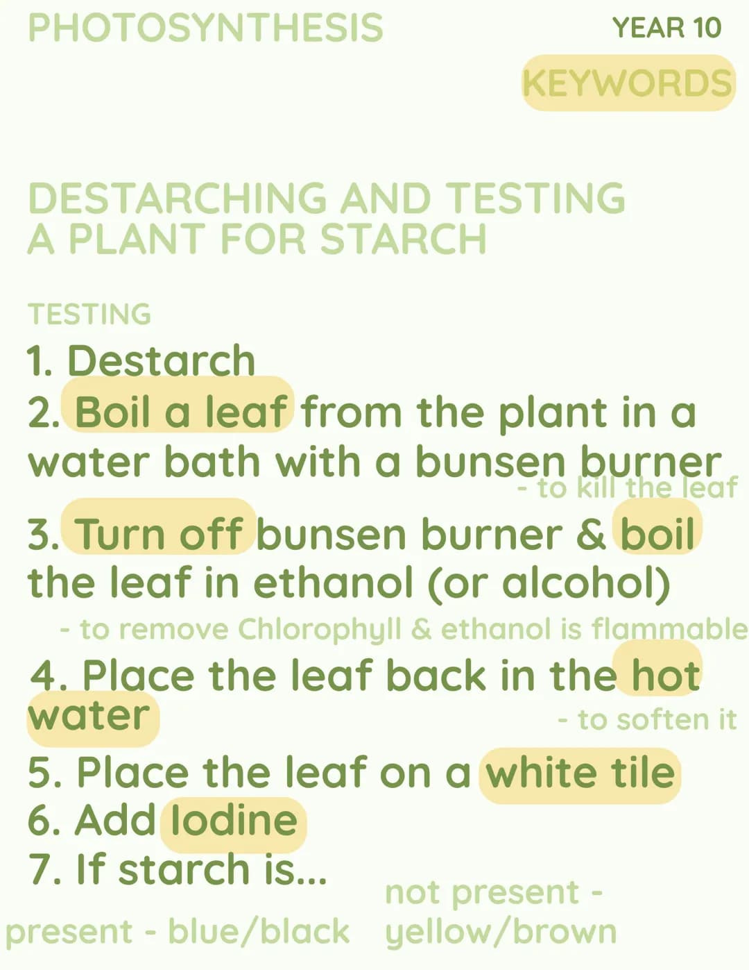 YEAR 10
RESPIRATION # RESPIRATION
## YEAR 10
### KEYWORDS
Respiration can also be wrote as 'resp'
Plants only photosynthesise during the