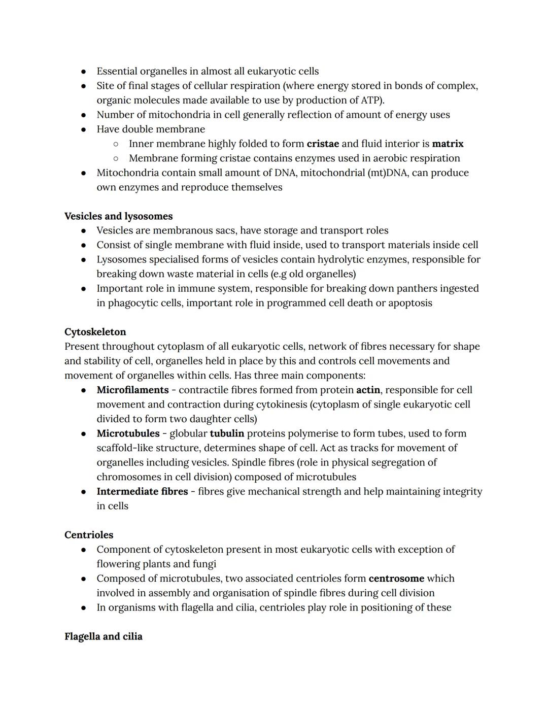 Development of microscopes allow biologists to discover more detail of cell ultrastructure,
increased knowledge of structure led to better u