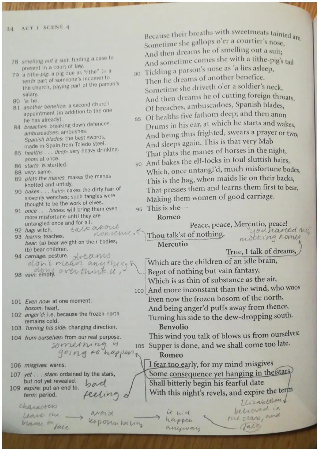 Act 1 Scene 4
Benvolio and Mercutio persuade Romeo to
join them in a masquerade.
1 shall.. excuse: shall we make a
speech to explain ourselv