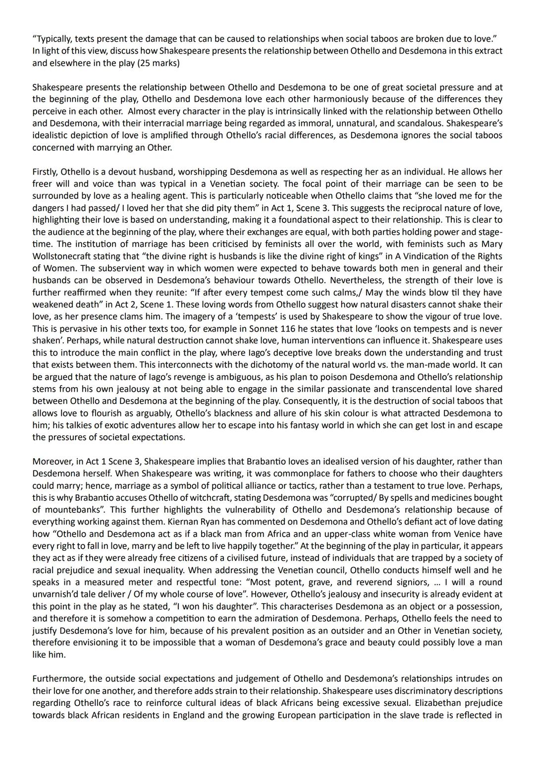 "Typically, texts present the damage that can be caused to relationships when social taboos are broken due to love."
In light of this view,