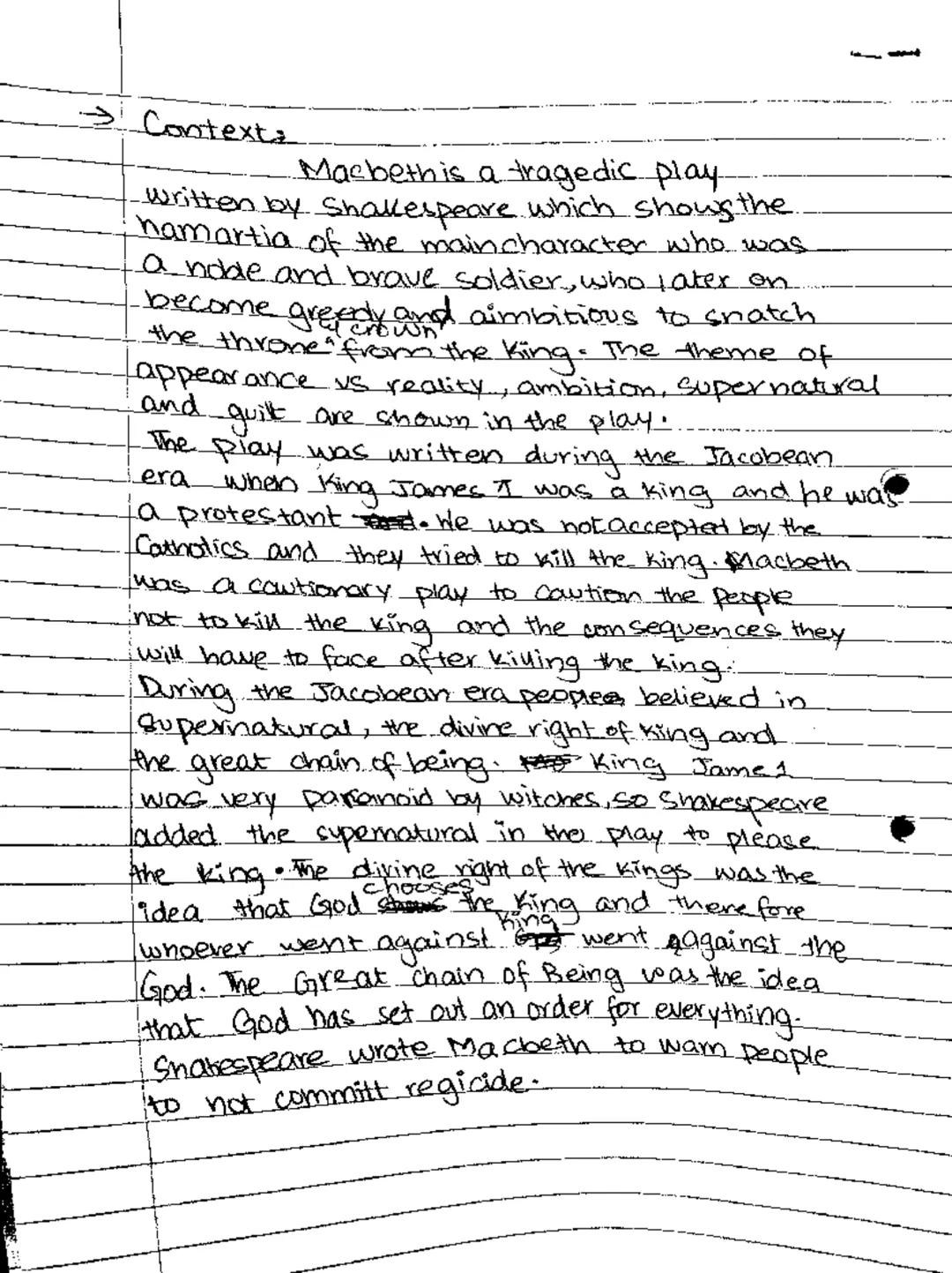 > Contexts
Macbeth is a tragedic play-
Written by Shakespeare which shows the
namartia of the main character who was
a noble and brave soldi