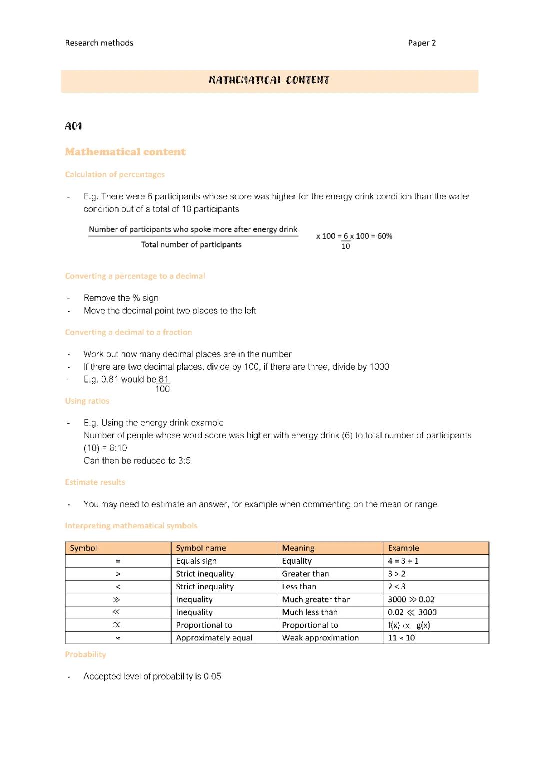 Mathematical content