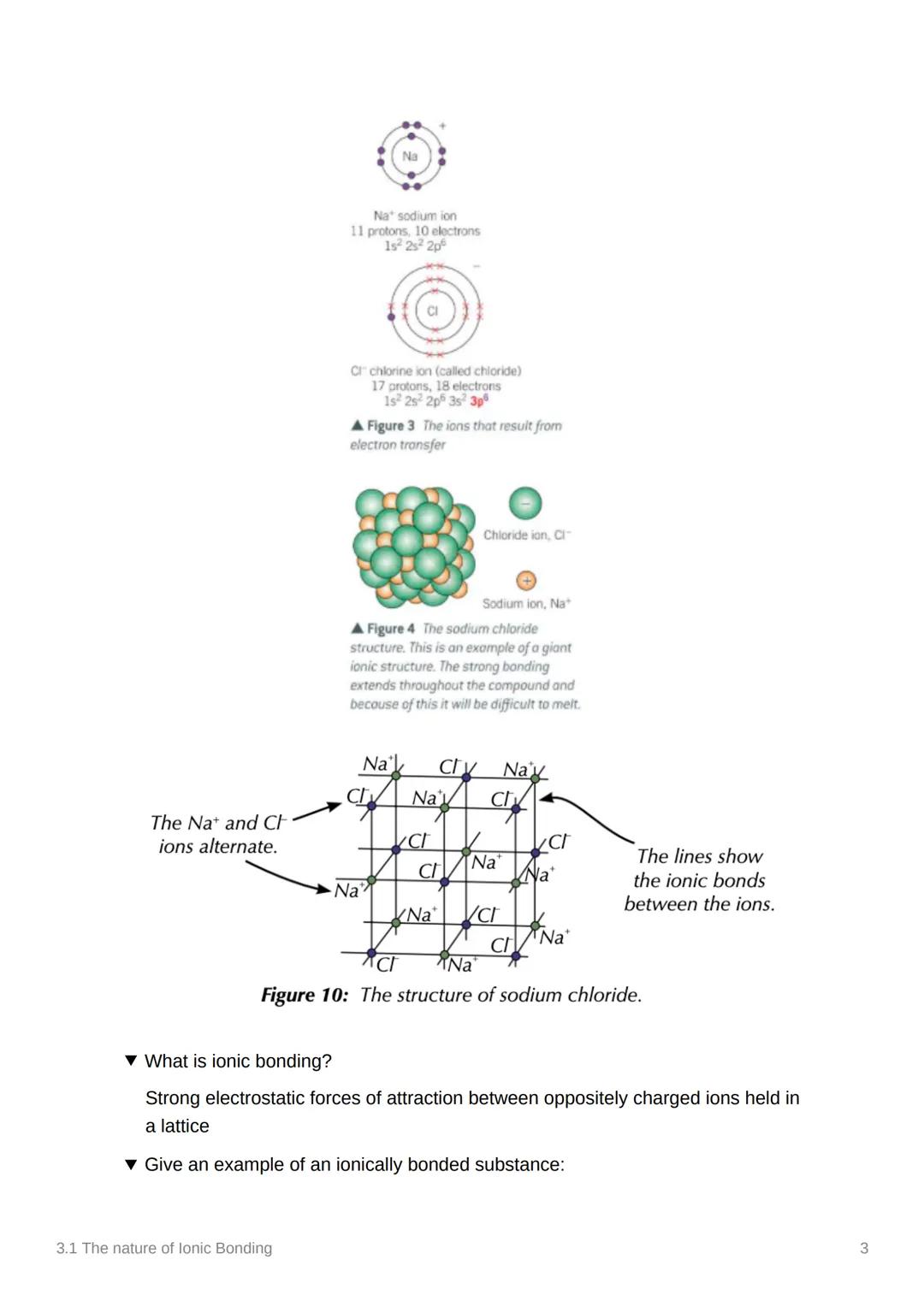 # 3.1 The nature of Ionic Bonding
Anki
Covered In class? Done
Notion
Why do chemical bonds form?
▼ How and why do atoms bond?
*   By s