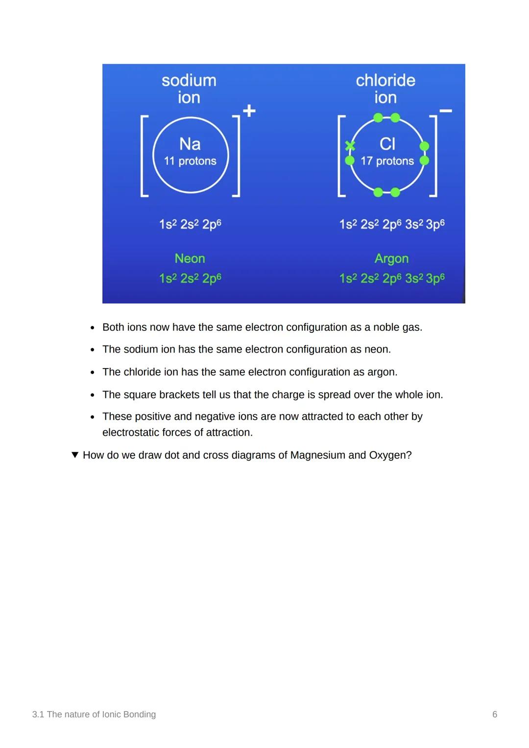 # 3.1 The nature of Ionic Bonding
Anki
Covered In class? Done
Notion
Why do chemical bonds form?
▼ How and why do atoms bond?
*   By s