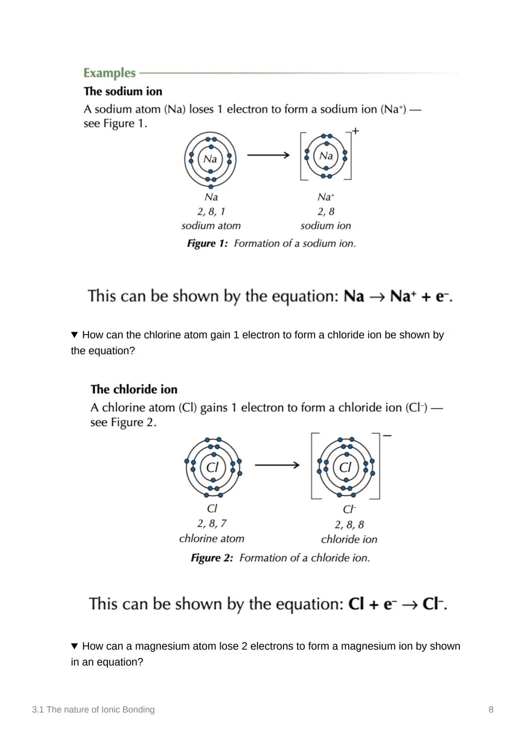 # 3.1 The nature of Ionic Bonding
Anki
Covered In class? Done
Notion
Why do chemical bonds form?
▼ How and why do atoms bond?
*   By s