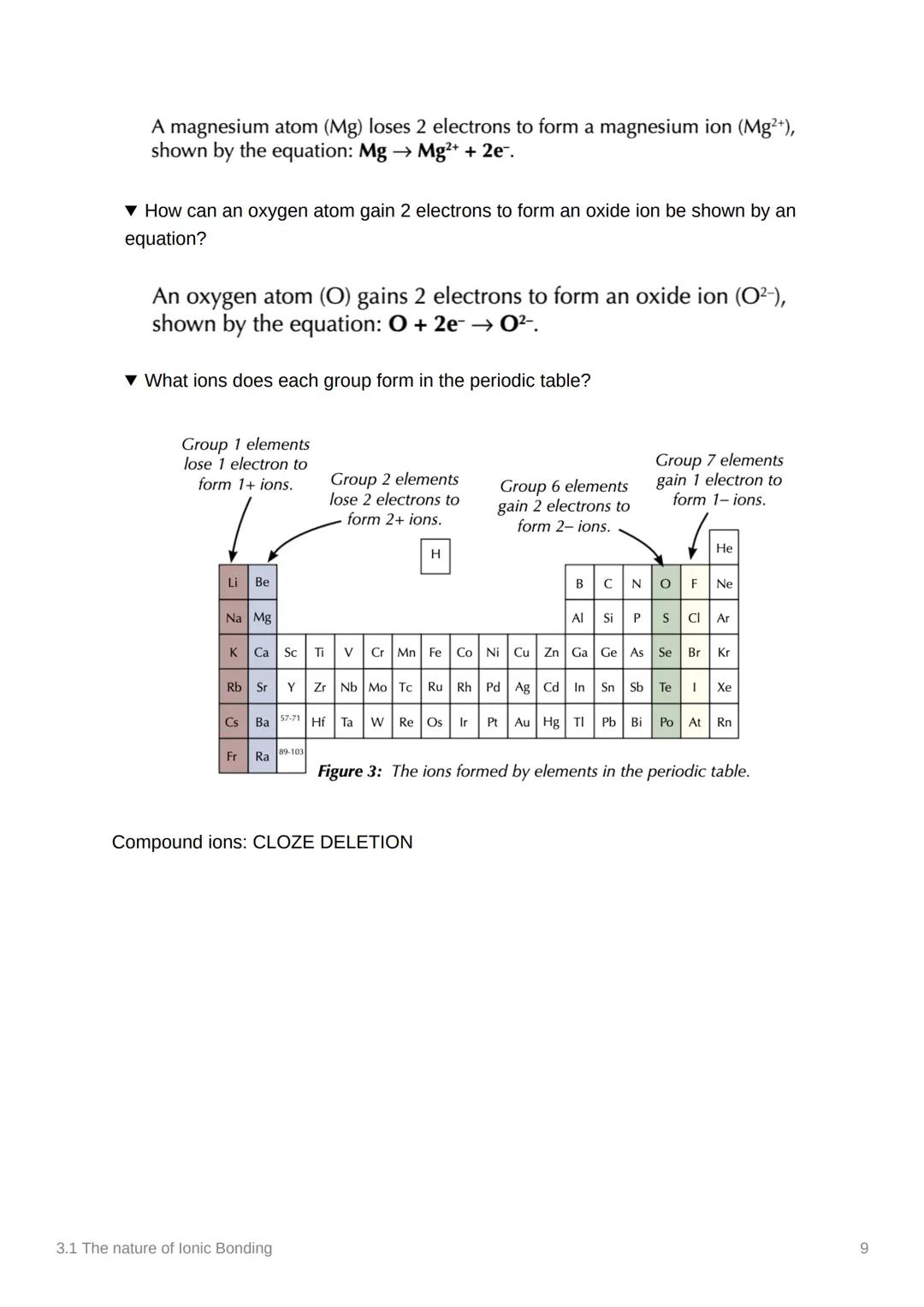 # 3.1 The nature of Ionic Bonding
Anki
Covered In class? Done
Notion
Why do chemical bonds form?
▼ How and why do atoms bond?
*   By s