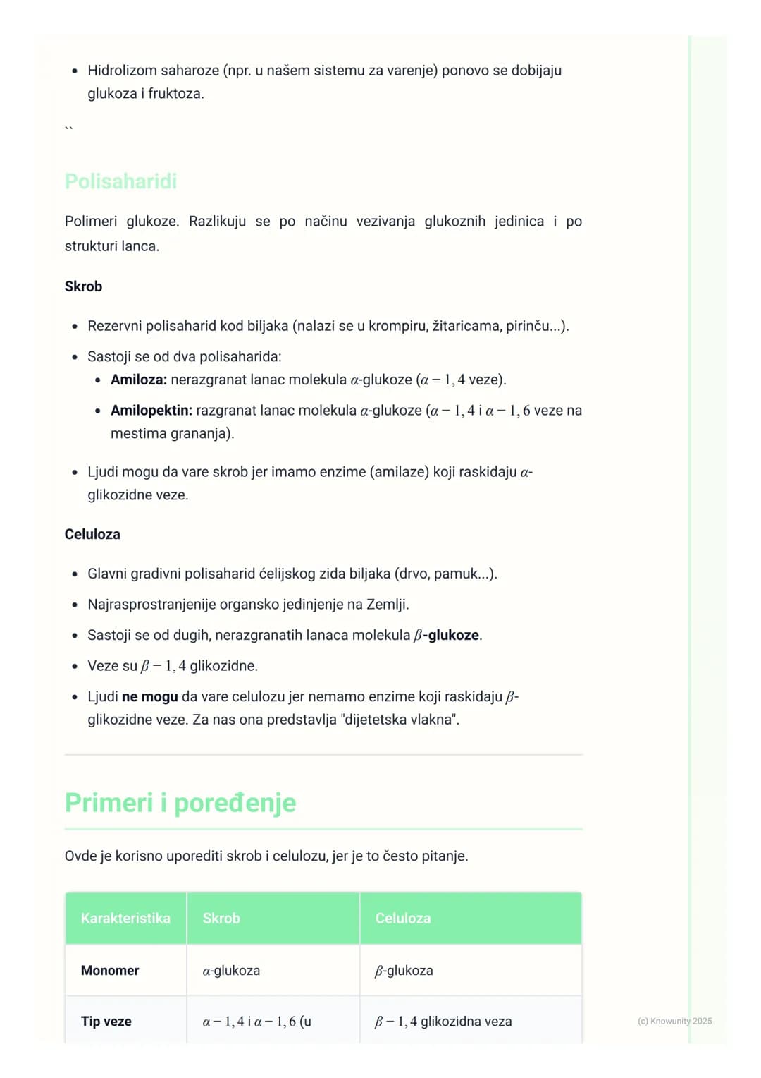 # Ugljeni hidrati (osnovno)
## Uvod i opšte karakteristike
Ugljeni hidrati su jedna od četiri glavne klase biološki važnih organskih jedin
