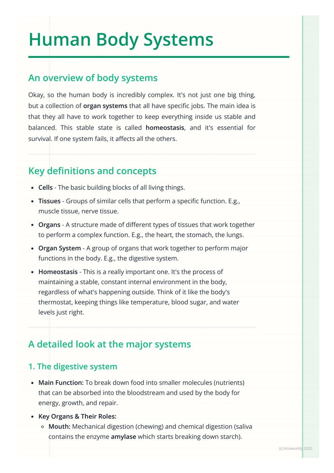 # Human Body Systems
An overview of body systems
Okay, so the human body is incredibly complex. It's not just one big thing,
but a collect