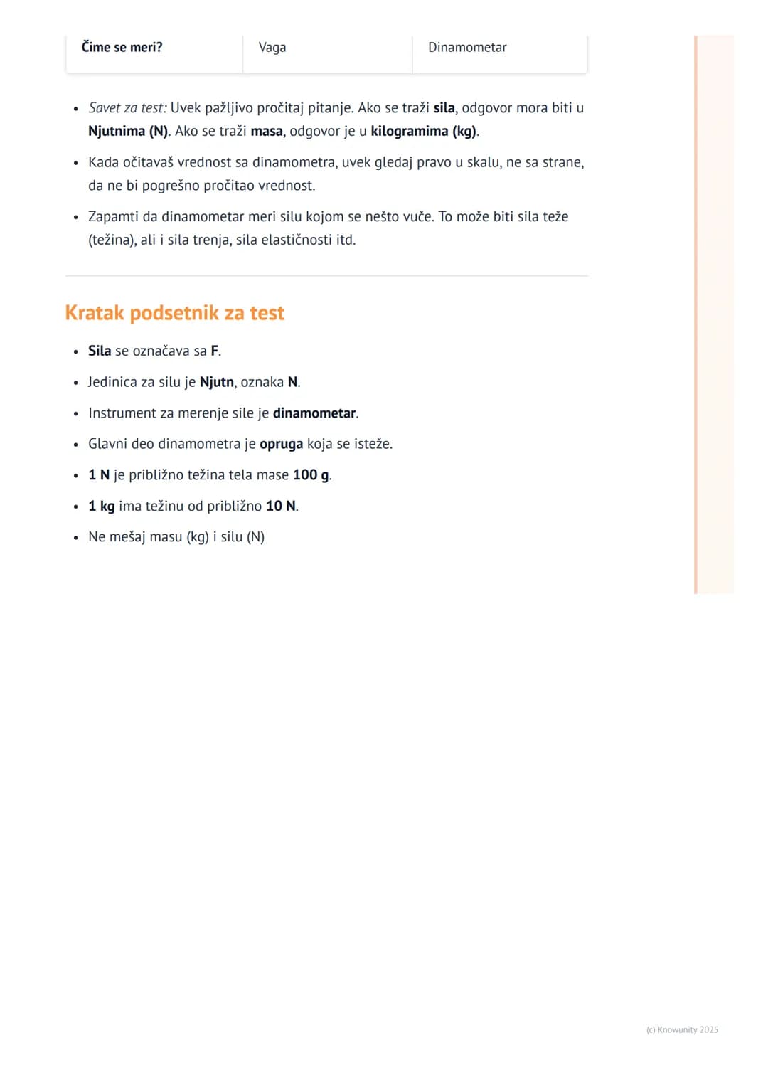 # Merenje sile
Uvod u merenje sile
Sile su svuda oko nas. Kada guramo vrata, šutiramo loptu ili podižemo ranac, mi
primenjujemo silu. Ali