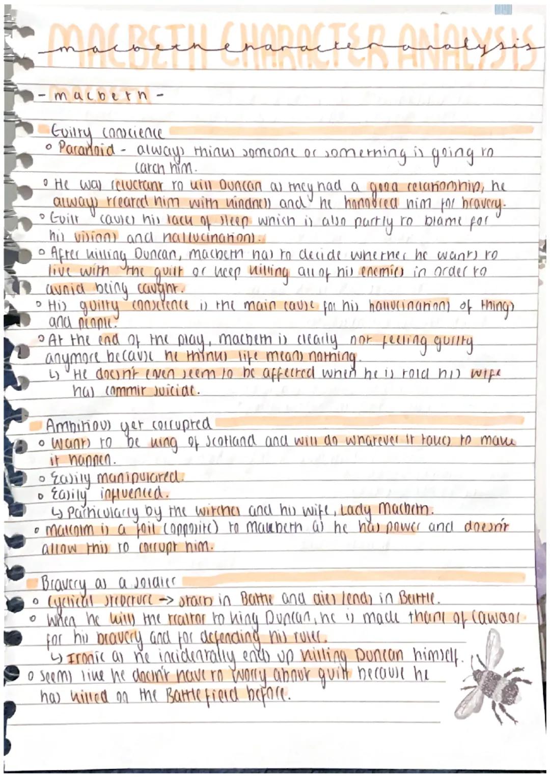 # ัะฐััััะฟะตะฟะฐัะฐcter analysis
- macbern-
Guilty conscience
โข Paranoid - always thinus someone or somerning is going ro
carch him.
โข He was