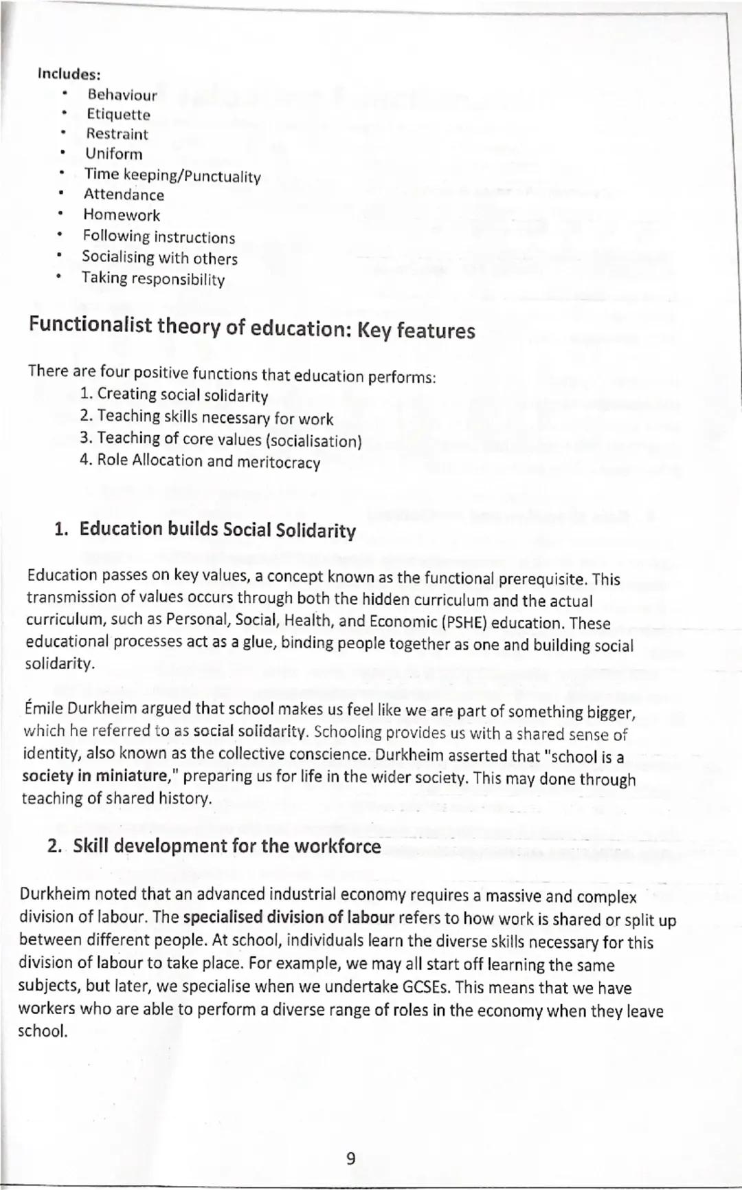 # Introduction to Education &
Functionalism
Learning Intention: What is the role of the education system?
Learning goals
1. To explore and