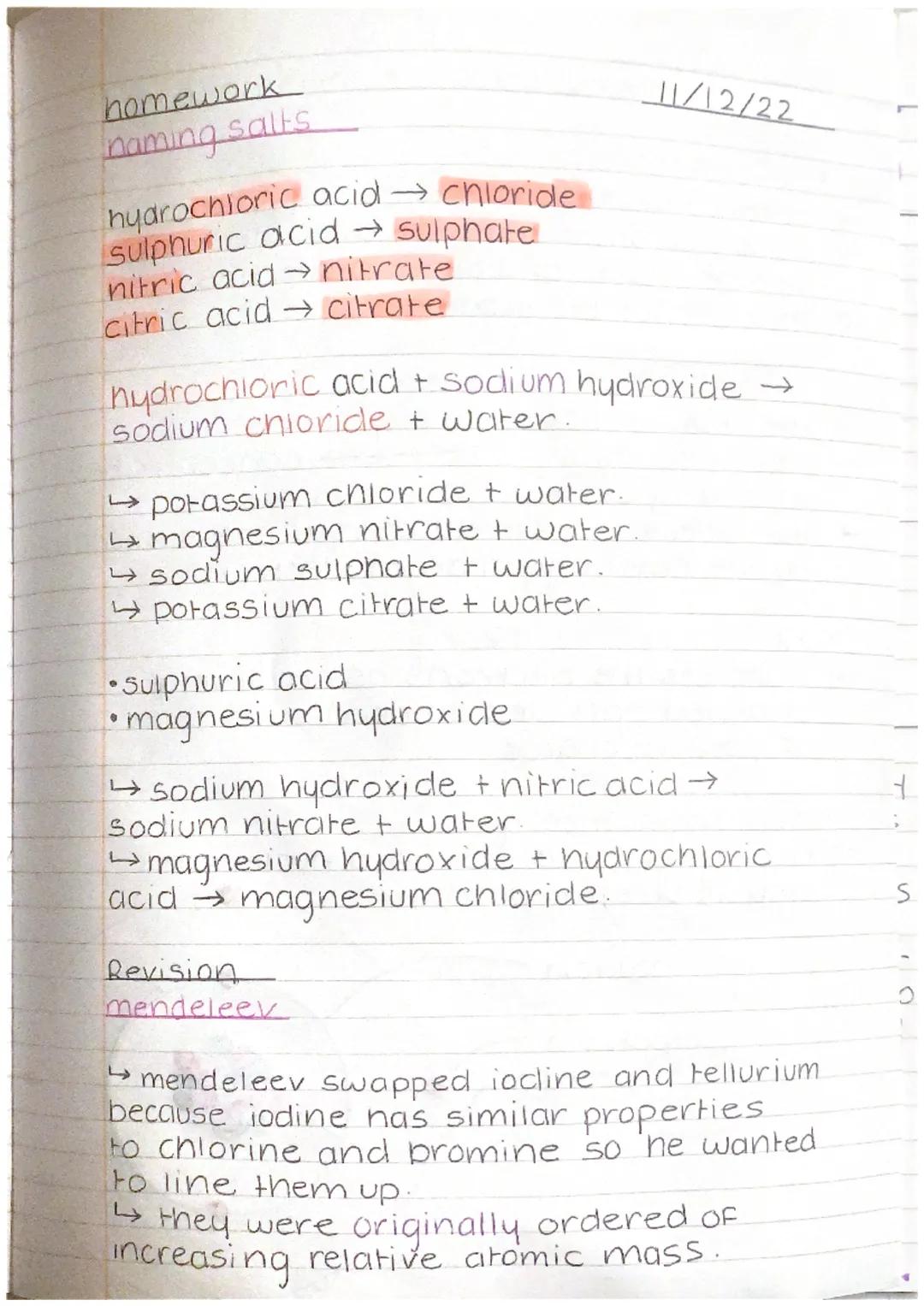 # ACIDS BASES
and
Reactions w acids
$
ightharpoonup$ acid + metal $\rightarrow$ salt + hydrogen
examples:
* hydrochloric acid + magne
