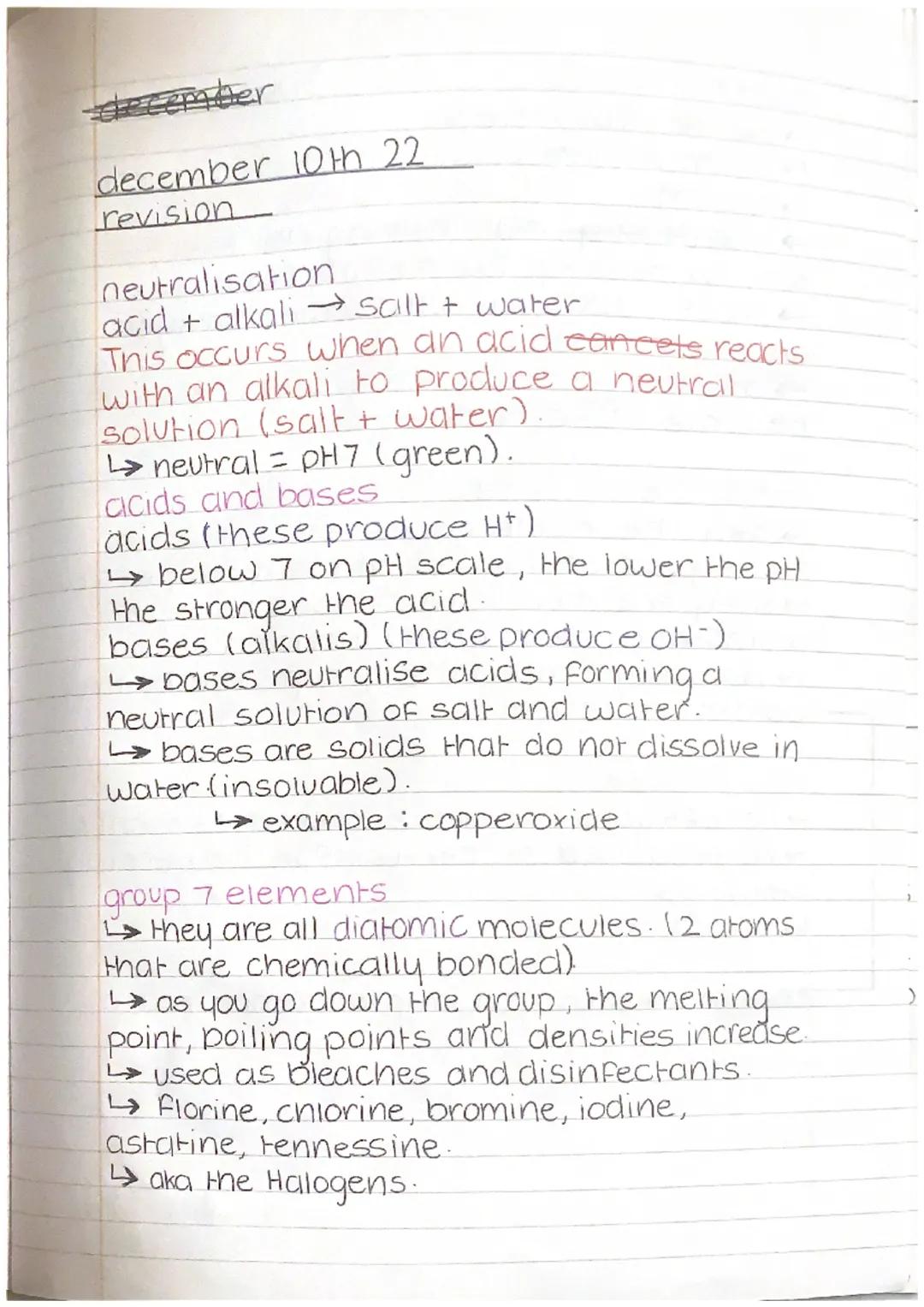 # ACIDS BASES
and
Reactions w acids
$
ightharpoonup$ acid + metal $\rightarrow$ salt + hydrogen
examples:
* hydrochloric acid + magne