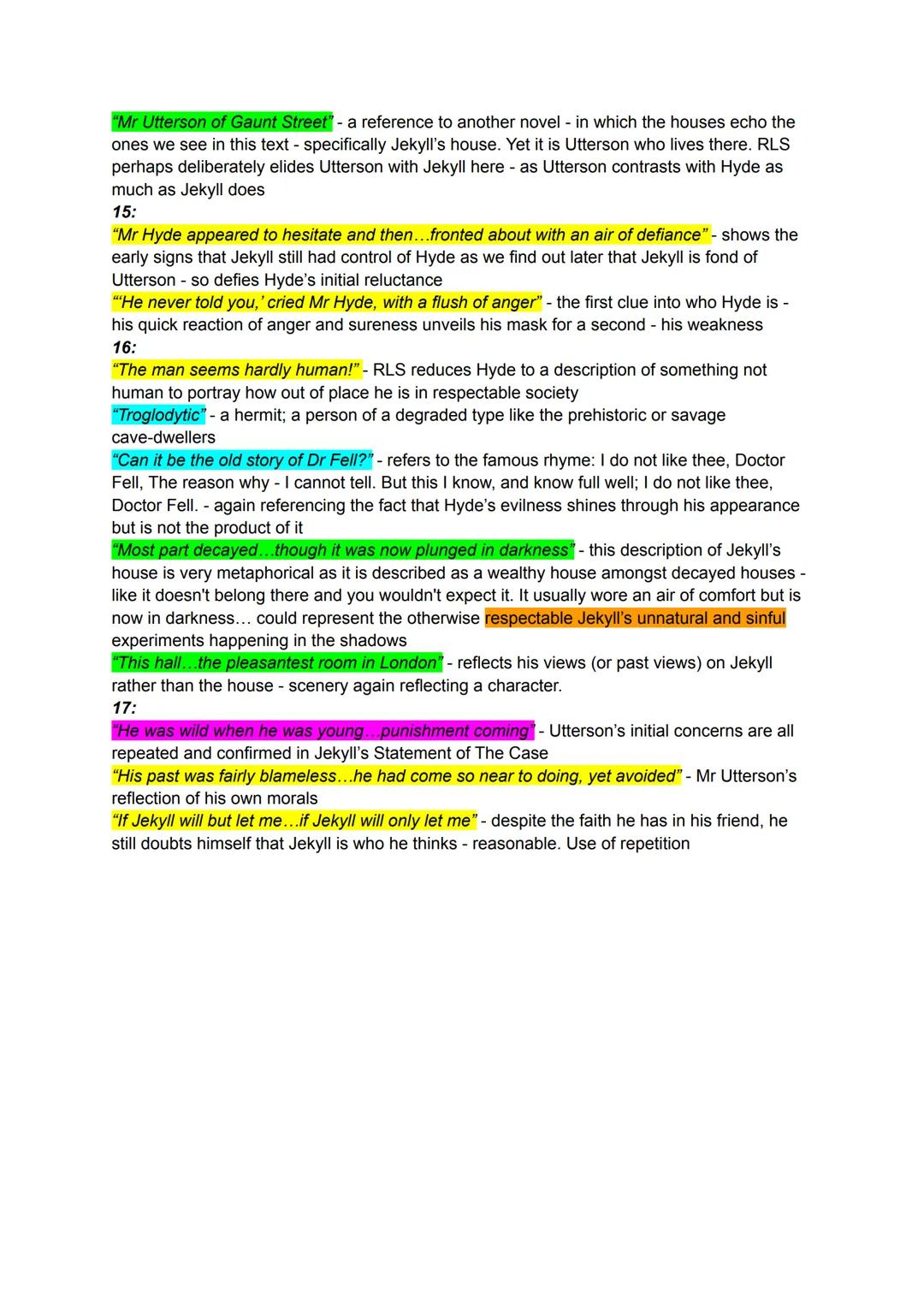 KEY:
Characters
themes
plot/genre
setting/imagery
context
Links to Dorian Gray
Search for Mr Hyde
11:
"Until the clock of the neighbouring c