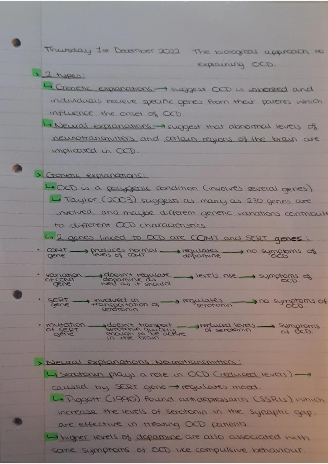Thursday 17th November 2022 Clinical charactenatics OCD
>Obsessive compulsive dworder:
anxiety disorder which anses from absessions and
co