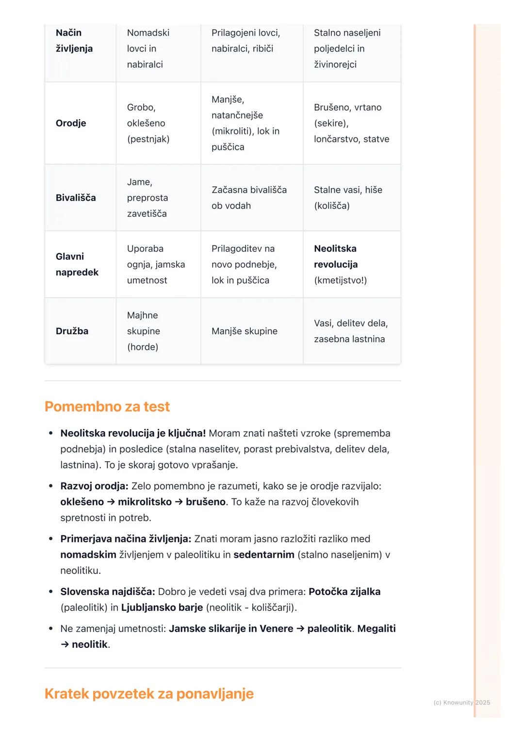 # Kamena doba: Paleolitik,
mezolitik, neolitik
Splošni pregled kamene dobe
Kamena doba je najdaljše obdobje v človeški prazgodovini. Ime j