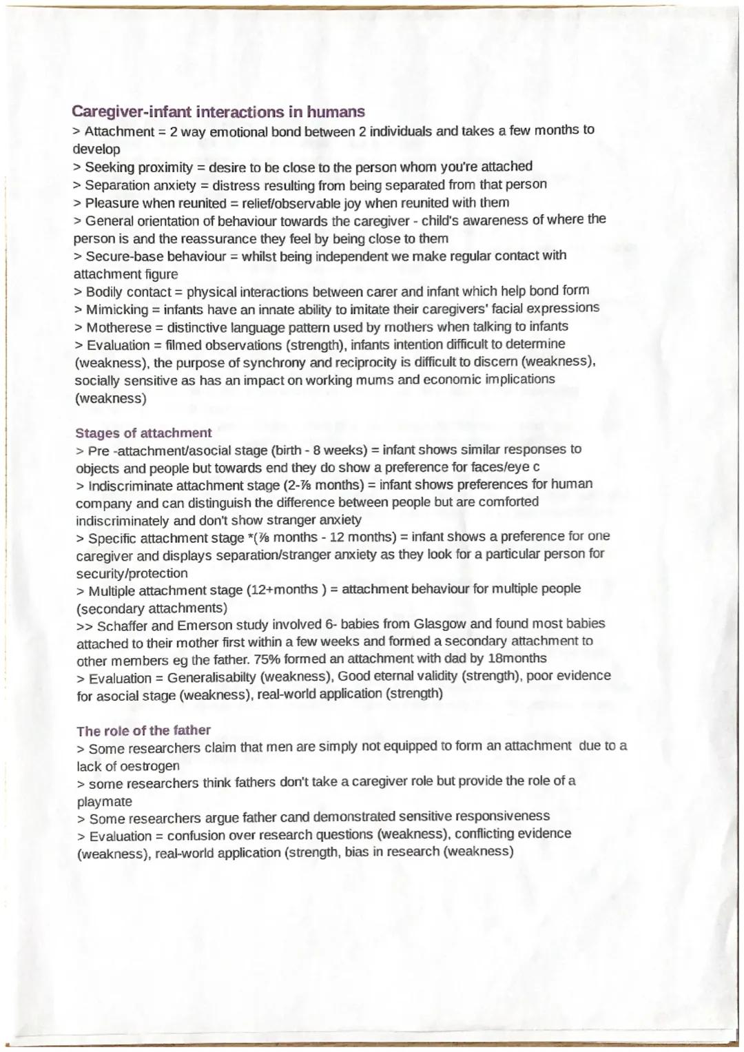 Attachment summaries