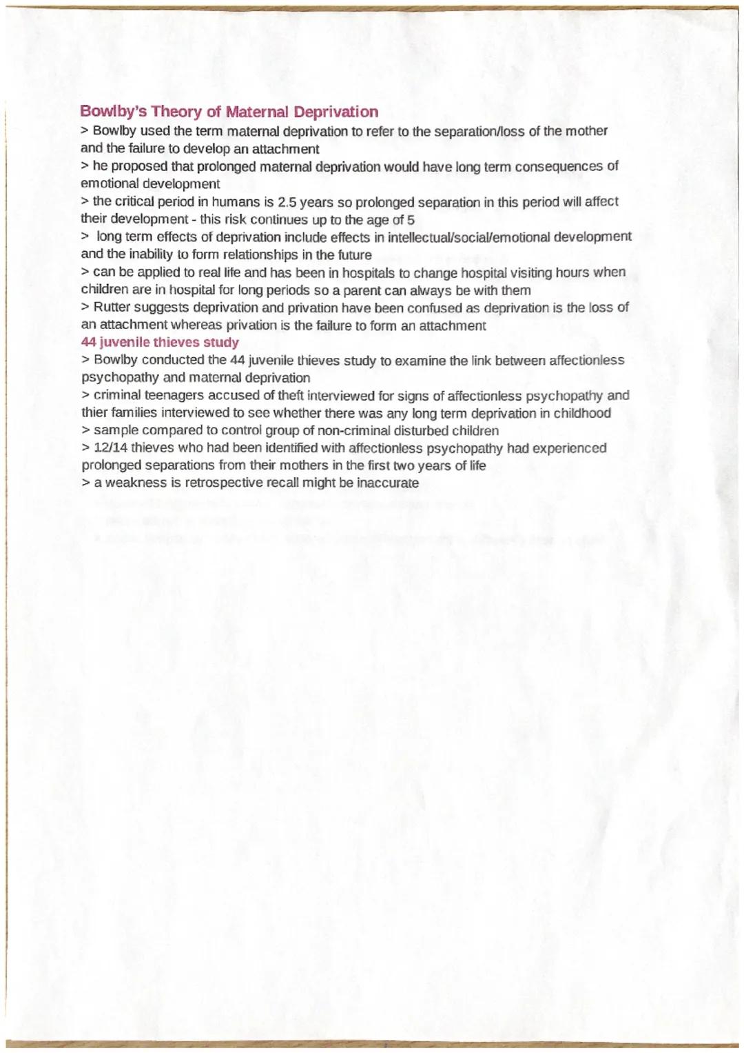 Caregiver-infant interactions in humans
> Attachment = 2 way emotional bond between 2 individuals and takes a few months to
develop
> Seekin