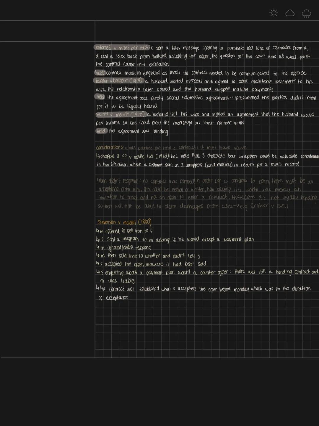 -0-
contract law
↳a voluntary agreement between 2 or more people which is legally binding/enforced
sir frederick pollock defined contract as