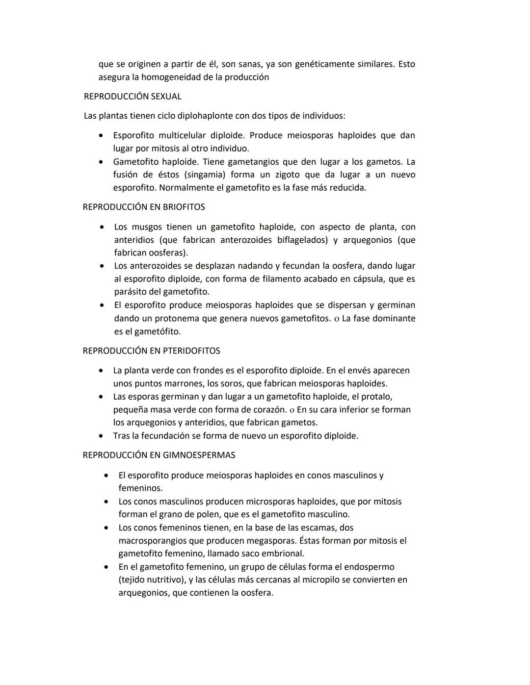 # TEMA 6. REPRODUCCIÓN EN LAS PLANTAS
TIPOS DE REPRODUCCIÓN EN LAS PLANTAS
Reproducción asexual:
- Los individuos se forman a partir de u