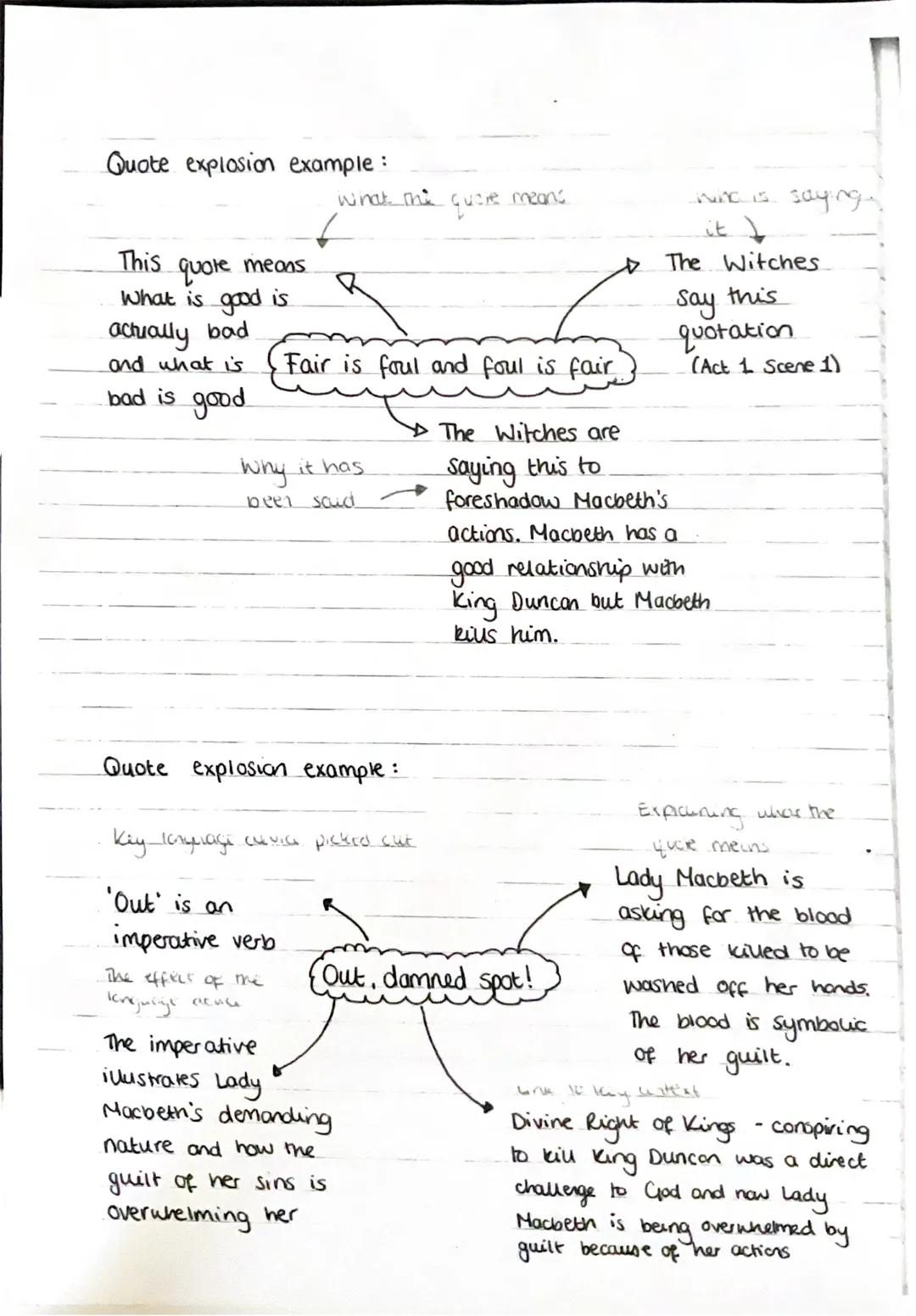 Quote explosion example
what the quare means
This quote means
What is good is
achially bad
and what is
bad is good
Fair is foul and foul