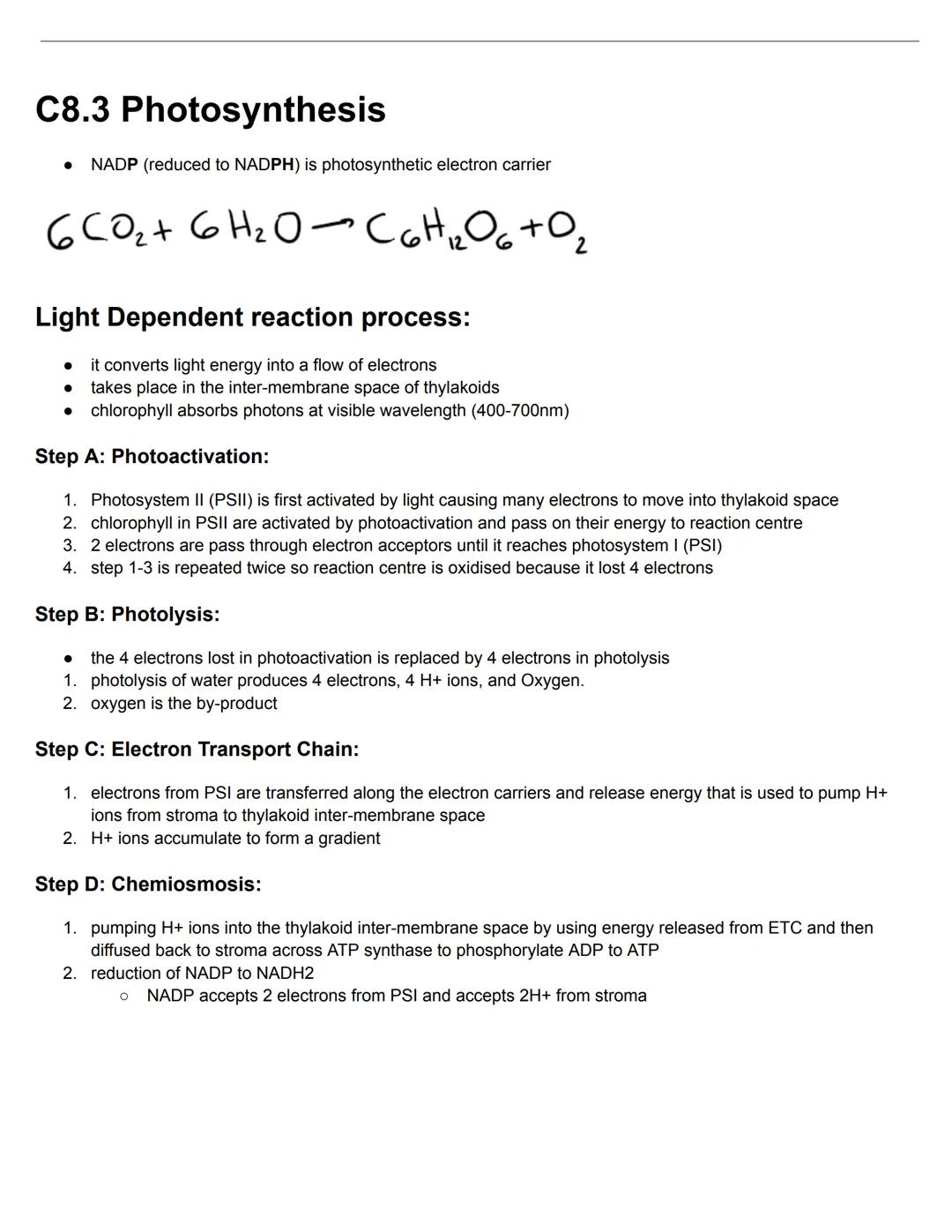 C8.1 Metabolism
Key Words
Metabolism
Metabolic pathways
Catalysts
Inhibitor
●
●
Definition
sum total of all chemical reaction that occur in