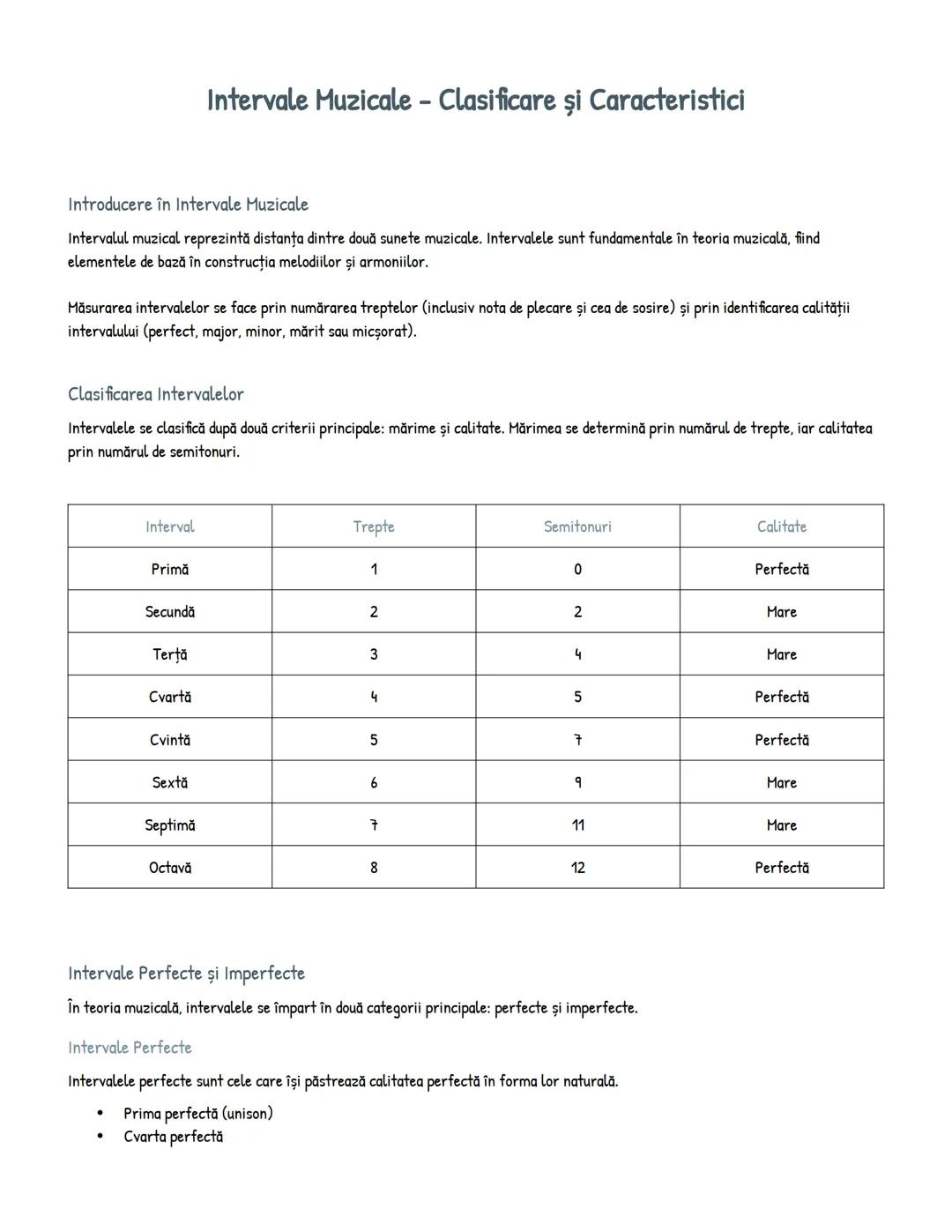 # Intervale Muzicale - Clasificare şi Caracteristici
Introducere în Intervale Muzicale
Intervalul muzical reprezintă distanţa dintre două