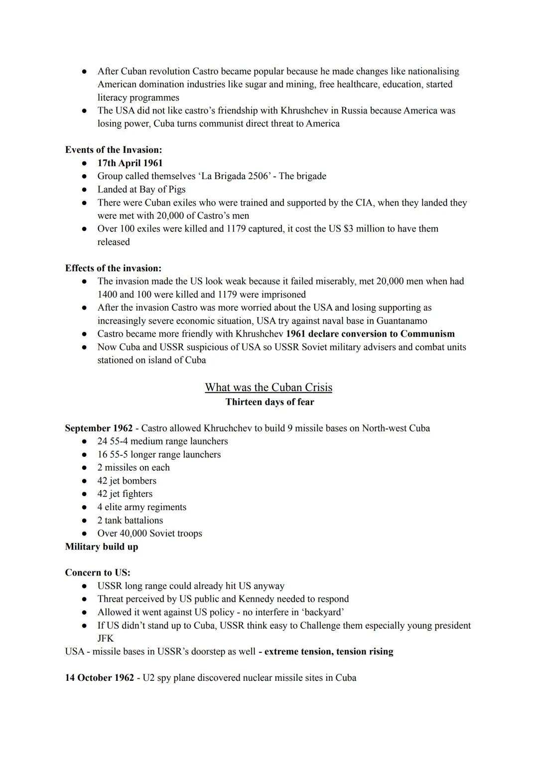 Cuba island in South America - 90 miles off USA coastline
1898 - Cuba closely linked to Americans after Spanish - American war
Set up own co