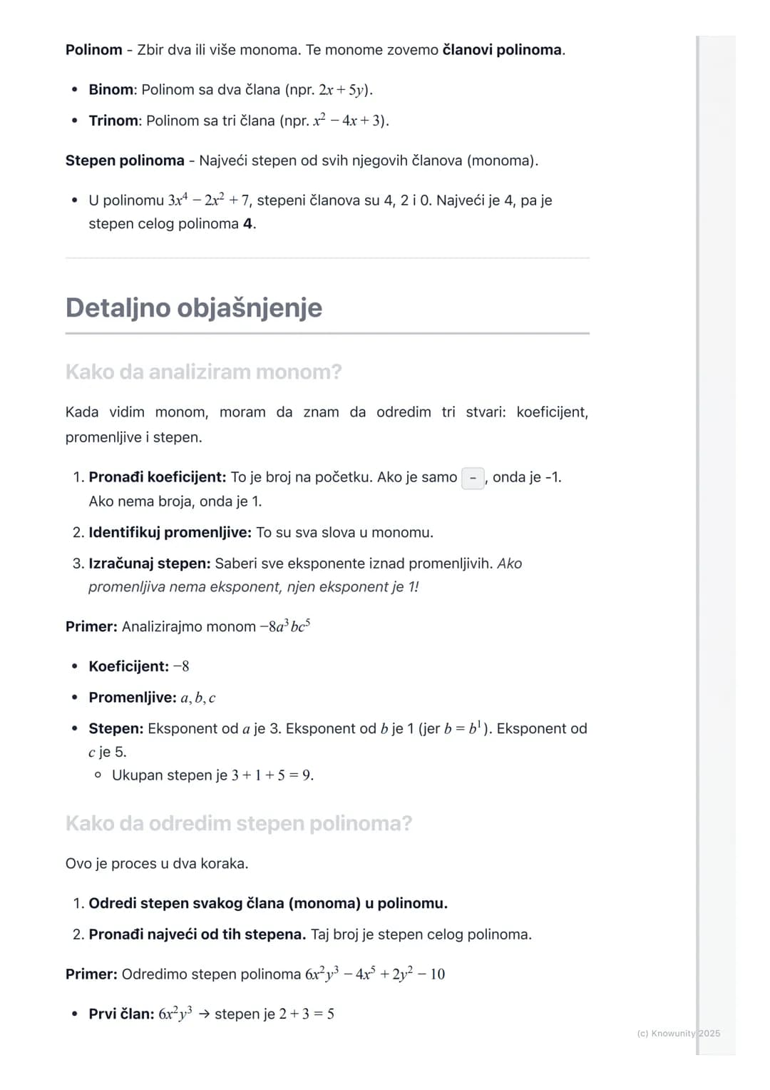 # Pojam monoma i polinoma
Uvod u algebarske izraze: monomi i
polinomi
Ovo je početak algebarskih izraza. U suštini, učimo kako da radimo s