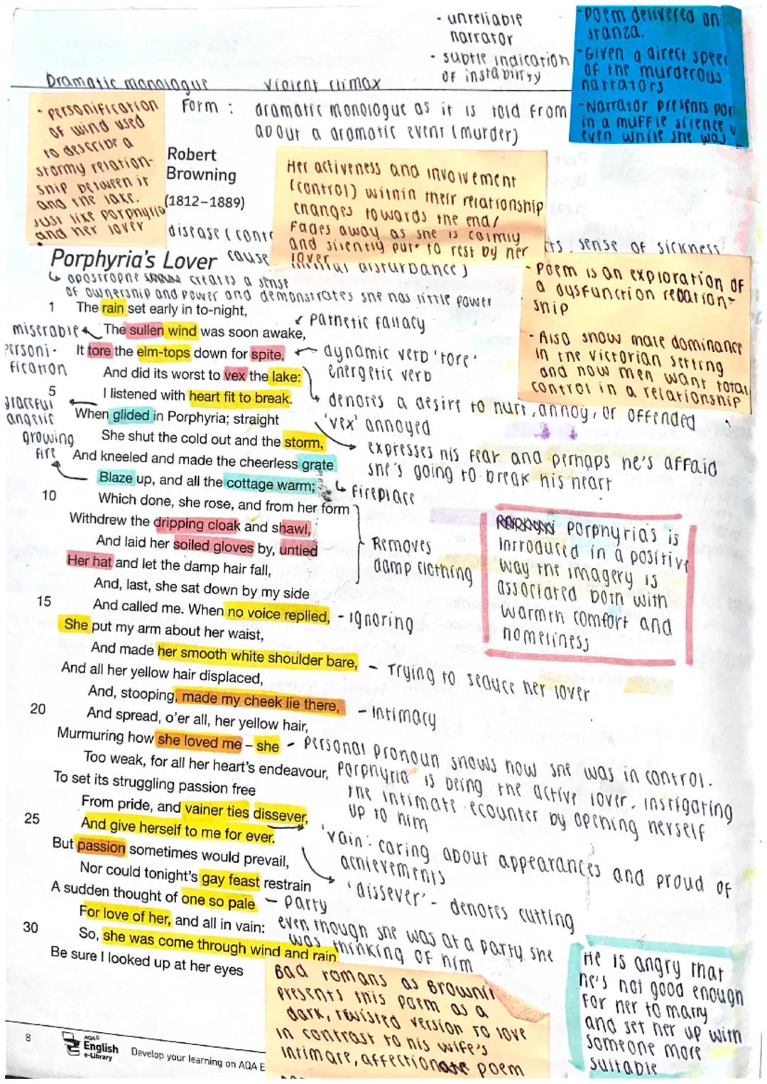 - subtle indication -Given a direct speer
of the murderous
OF instability
narrators
violent climax
in a muffie stience
even while she was
Fo