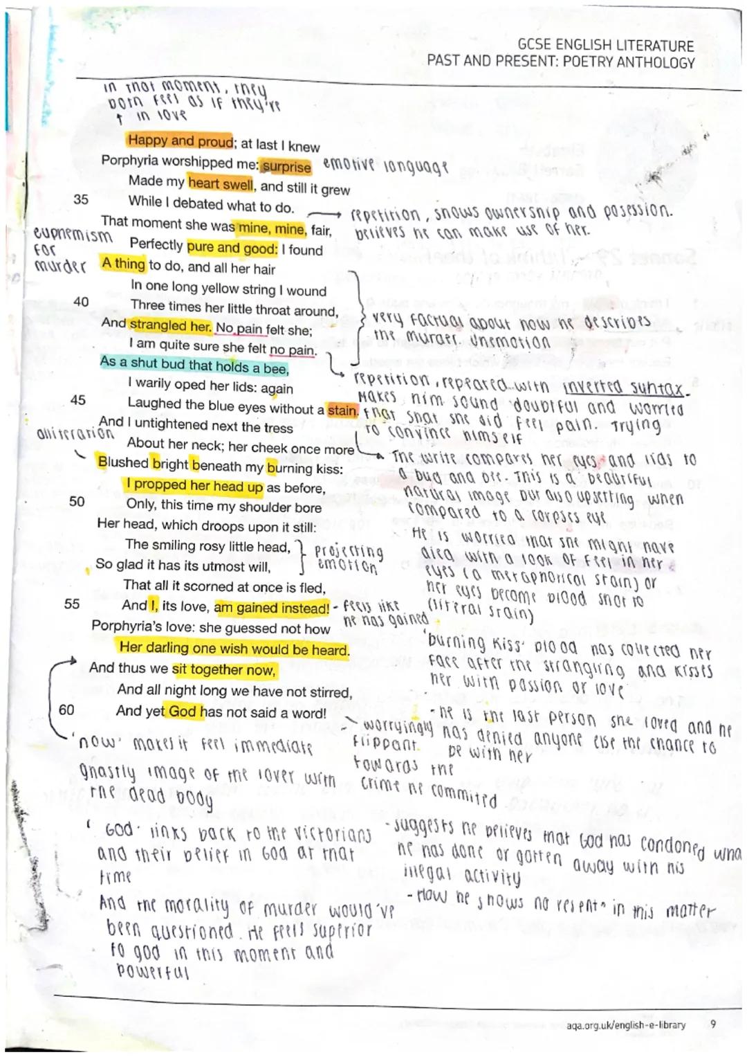 - subtle indication -Given a direct speer
of the murderous
OF instability
narrators
violent climax
in a muffie stience
even while she was
Fo