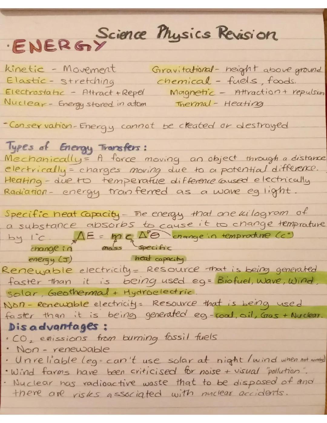 Comprehensive Guide to Physics Paper 1: Energy Focus