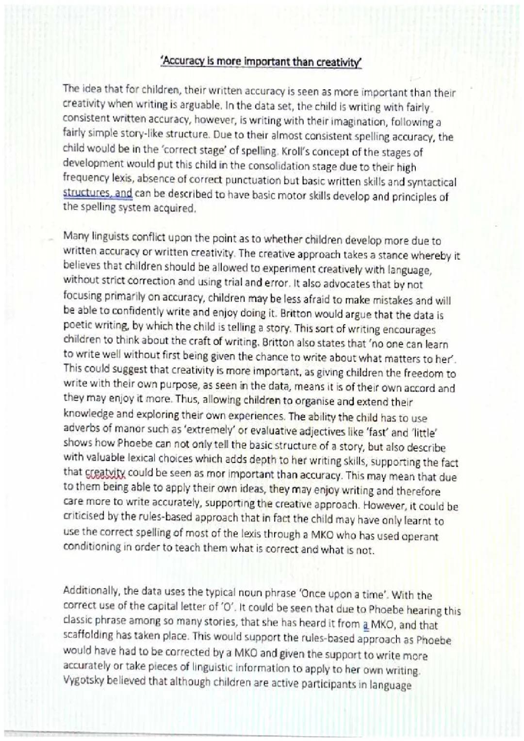 english language a level practice essay on CLD