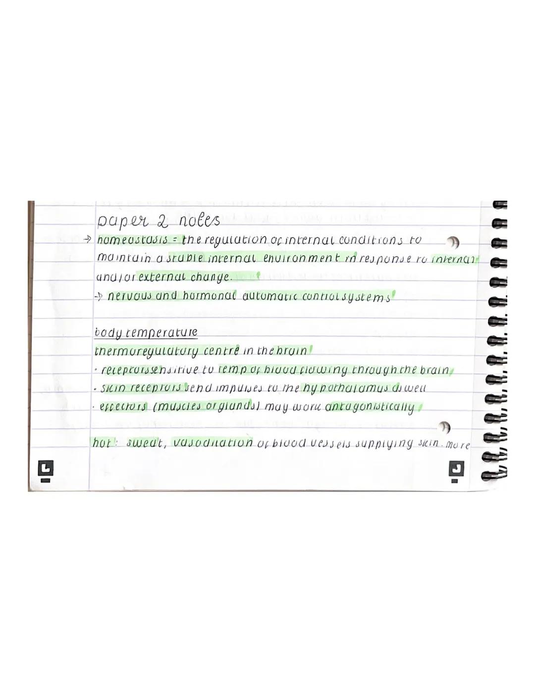 paper 2 noteske
→ homeostasis = the regulation of internal conditions to
maintain a stable internal environment in response to internal.
and