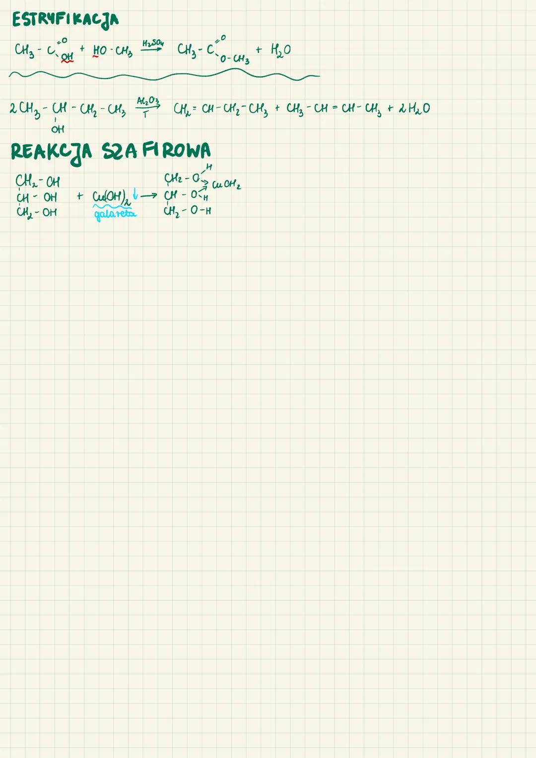 # ALKOHOLE
OTRZYMYWANIE
CH3-CH-CH2-CH3 + NaOH H2O CH3-CH-CH2-CH3 + NaCe
but 2 on
H-OH
он
CH2=CH-CH2-CH3 + H2O CH3-CH-CH2-CH3
REAKCJE
OH
CH