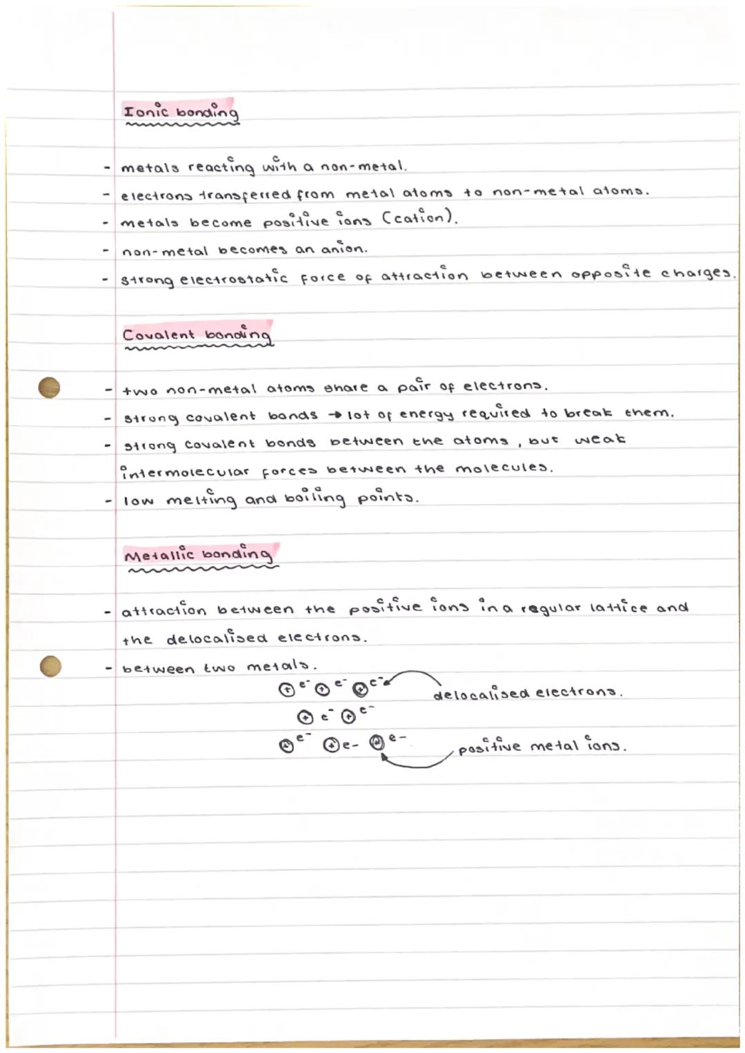 metals reacting with a non-metal.
-electrons transferred from metal atoms to non-metal atoms.
metals become positive ions (cation).
non-meta