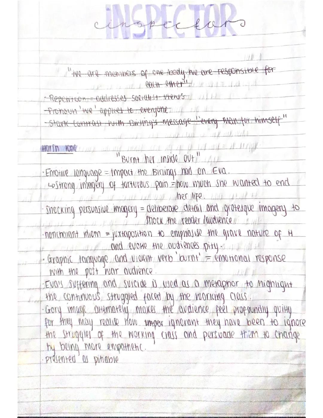 An inspector calls: Inspector Goole