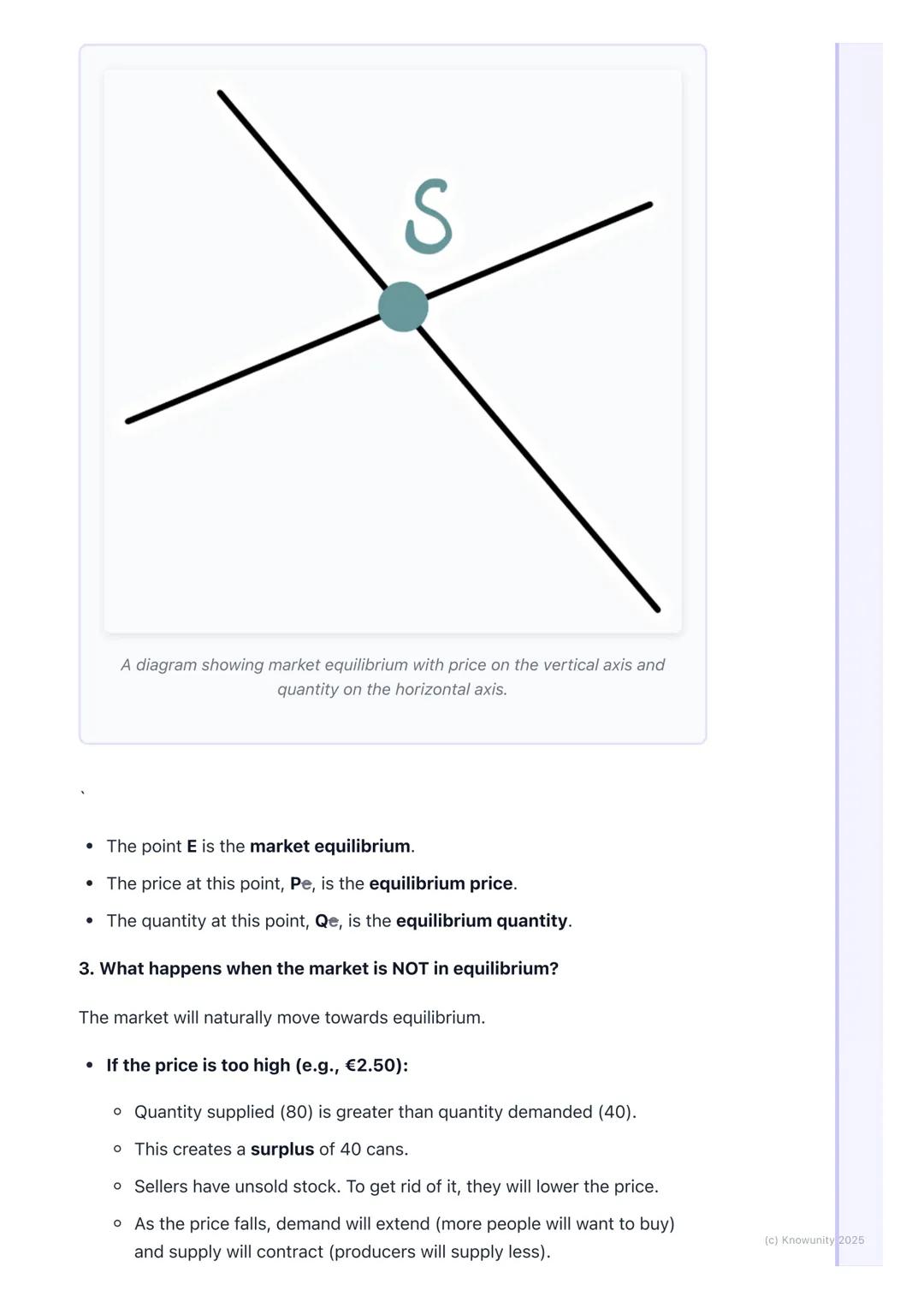 # Market Equilibrium
Understanding market equilibrium
This is a really important concept. It's basically the point where the amount of
a p