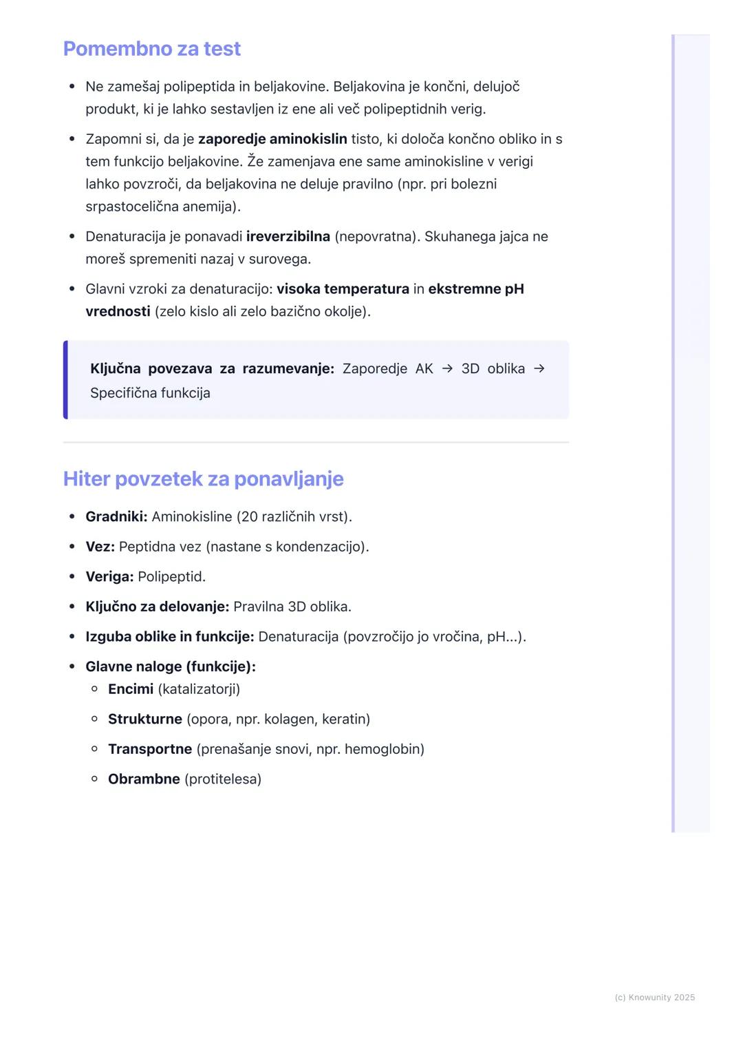 # Organske molekule:
beljakovine
Splošno o beljakovinah
Beljakovine (ali proteini) so ene od štirih glavnih vrst organskih molekul v živih