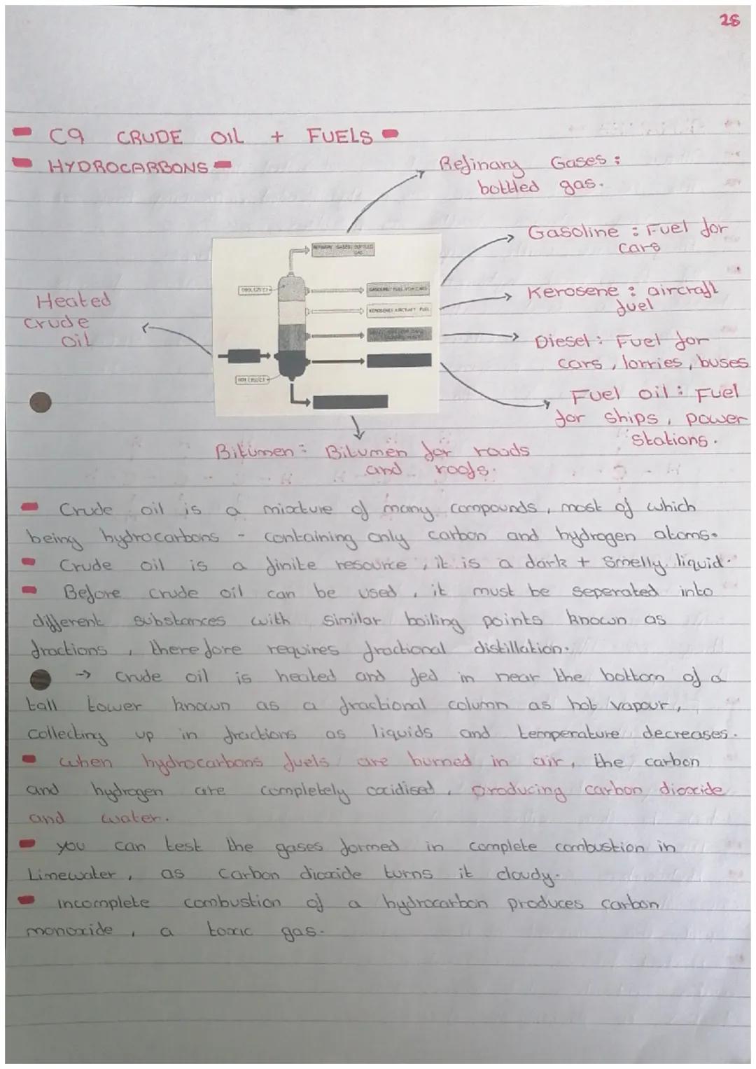 Chemistry C9 - Crude oil + Fuels