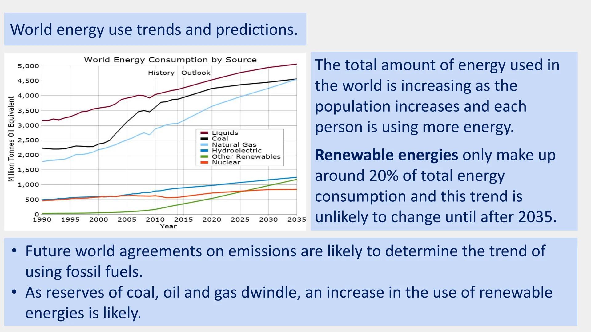Renewable resources - an energy
resources that will never run out.
Renewable resources
Most renewable energy resources do not
cause pollutio