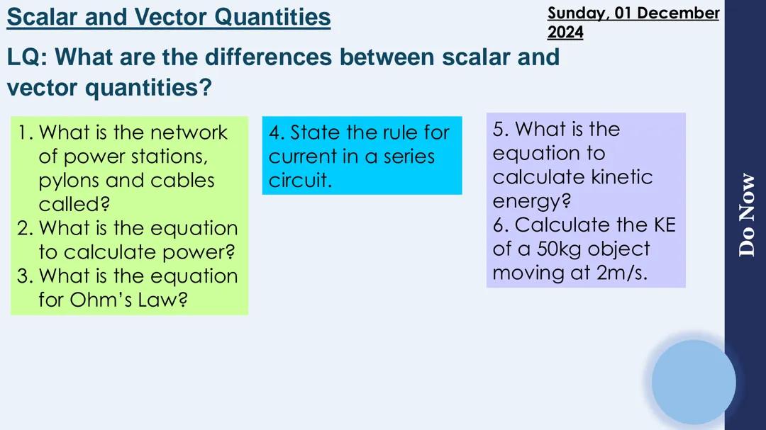 scalar and vector quantities