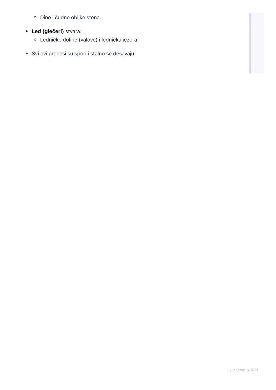 # Spoljašnje sile Zemlje
Uvod u spoljašnje sile
Spoljašnje sile deluju na površini Zemlje i menjaju reljef koji su stvorile
unutrašnje sil