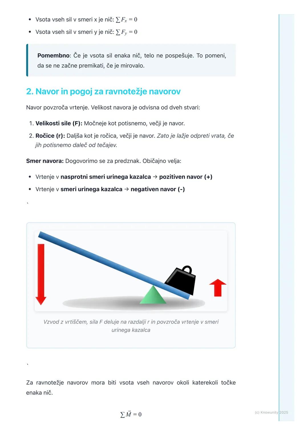 # Sile, navori in ravnotežje
Uvod v sile, navore in ravnotežje
To je osnova mehanike. Brez razumevanja ravnotežja ne moremo graditi
mostov